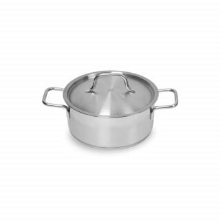 кт3154 КАСТРЮЛЯ 2л нерж.тройное дно d=190 h=80, ИНДУКЦИЯ, серия 